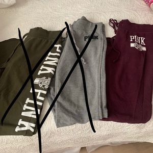 Maroon VS PINK sweatpants